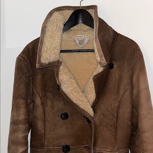 Women's Brown Shearling Leather Jacket